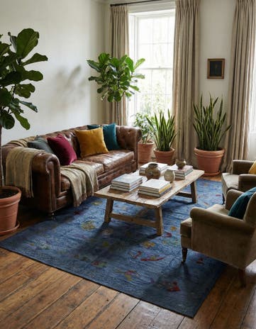 5' 5 x 7' 7 Hand Woven Kilim Suzani Wool Rug