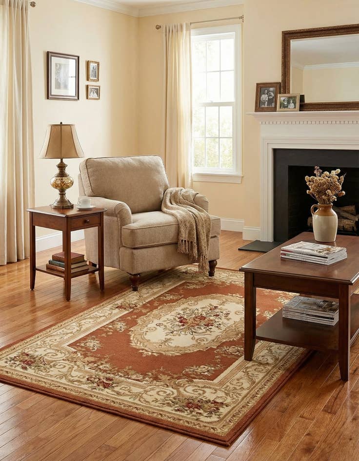 Detail image of 4' x 6' Classic Aubusson Rug