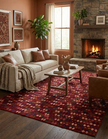 6' 9 x 9' 11 Hand Knotted Balouch Wool Rug