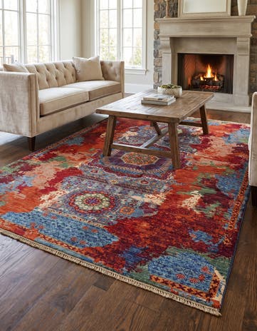5' 3 x 7' Hand Knotted Mamluk Ziegler Rug