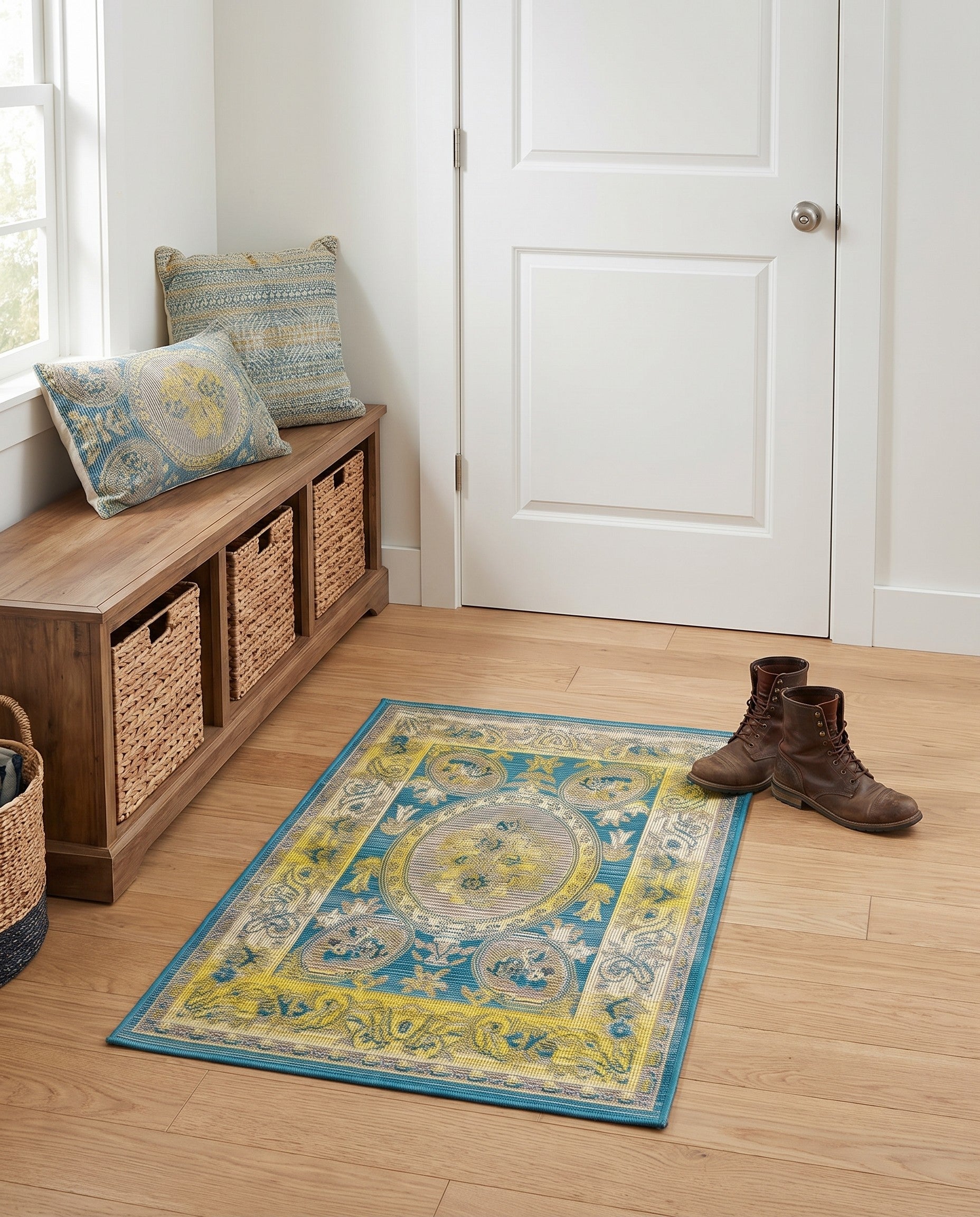 2' x 3' Easy-Clean Traditional Indoor / Outdoor Rug