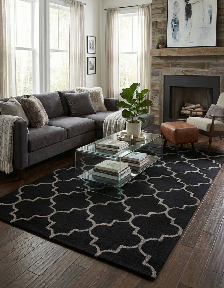 Detail image of 5' 1 x 8' 1 Luna Wool Rug