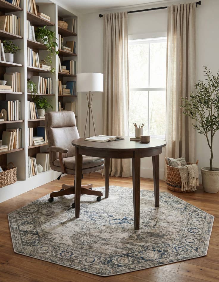 Detail image of  5' 3 x 5' 3 Oregon Octagon Rug