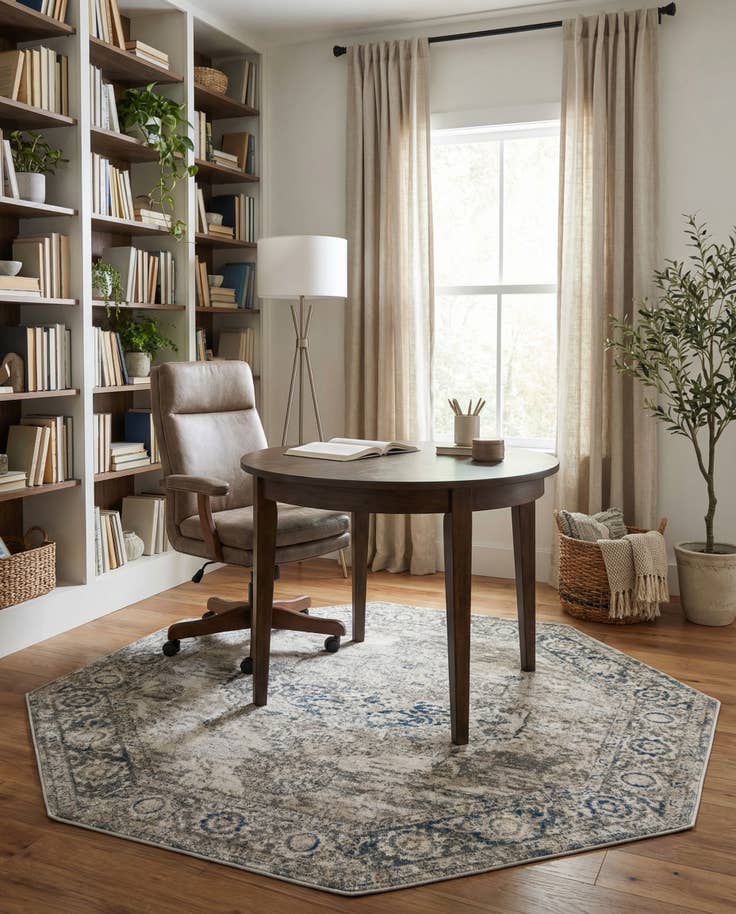 Detail image of 5' 3 x 5' 3 Oregon Octagon Rug