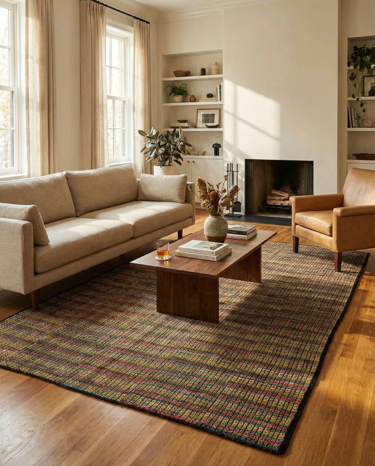 Detail image of 5' 4 x 8' Hand Knotted Darya Wool Rug