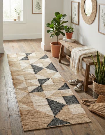 2' x 6' 1 Hand Woven Kala Handwoven Jute Runner Rug