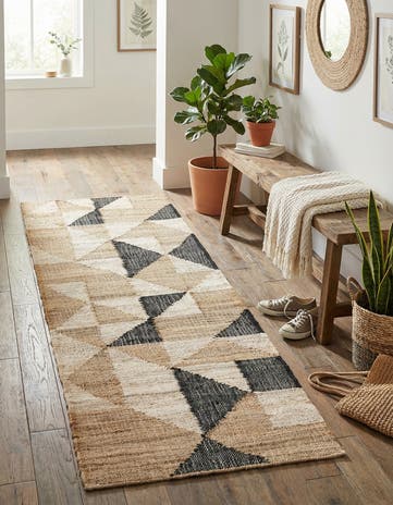 2' x 6' 1 Hand Woven Kala Handwoven Jute Runner Rug