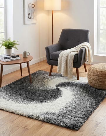 5' x 5' Soft Touch Shag Square Rug
