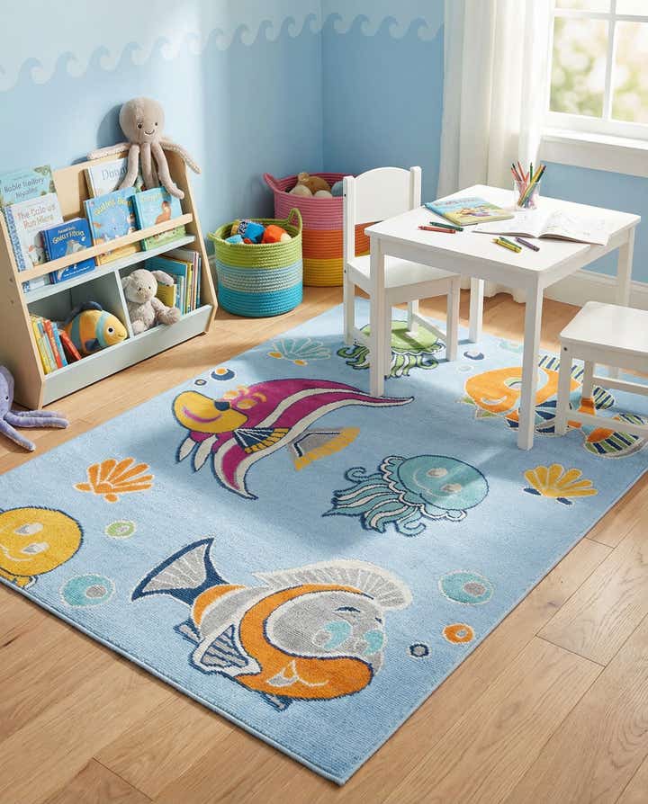 5' 3 x 7' 7 Easy-Clean Indoor / Outdoor Rug