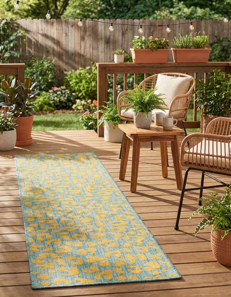 Detail image of 2' x 8' Easy-Clean Safari Indoor / Outdoor Runner Rug