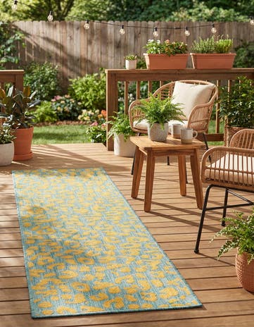 2' x 8' Easy-Clean Safari Indoor / Outdoor Runner Rug