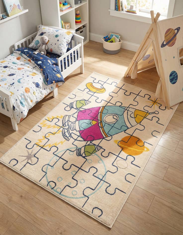 Detail image of 5' 3 x 7' 7  Washable  Indoor / Outdoor Rug