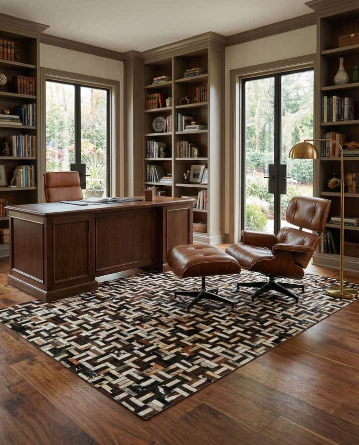 5' x 7' 10 Cowhide - Patchwork Rug