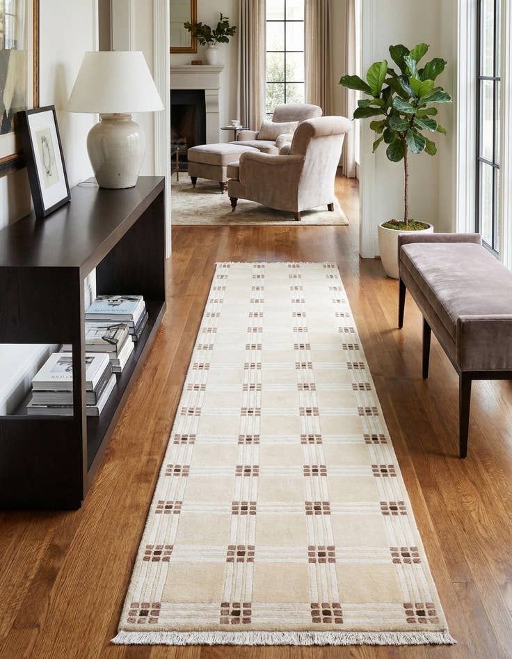 Detail image of 2' 7 x 12' 10  Hand Knotted Darya Wool Runner Rug