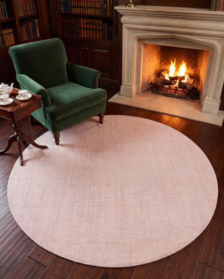6' 11 x 6' 11 Hand Woven Jill Zarin English Manor Farmhouse Wool Round Rug
