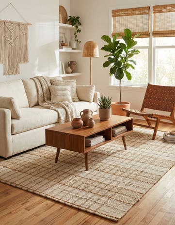 6' 1 x 9' Hand Braided Laurel Handwoven Jute Rug