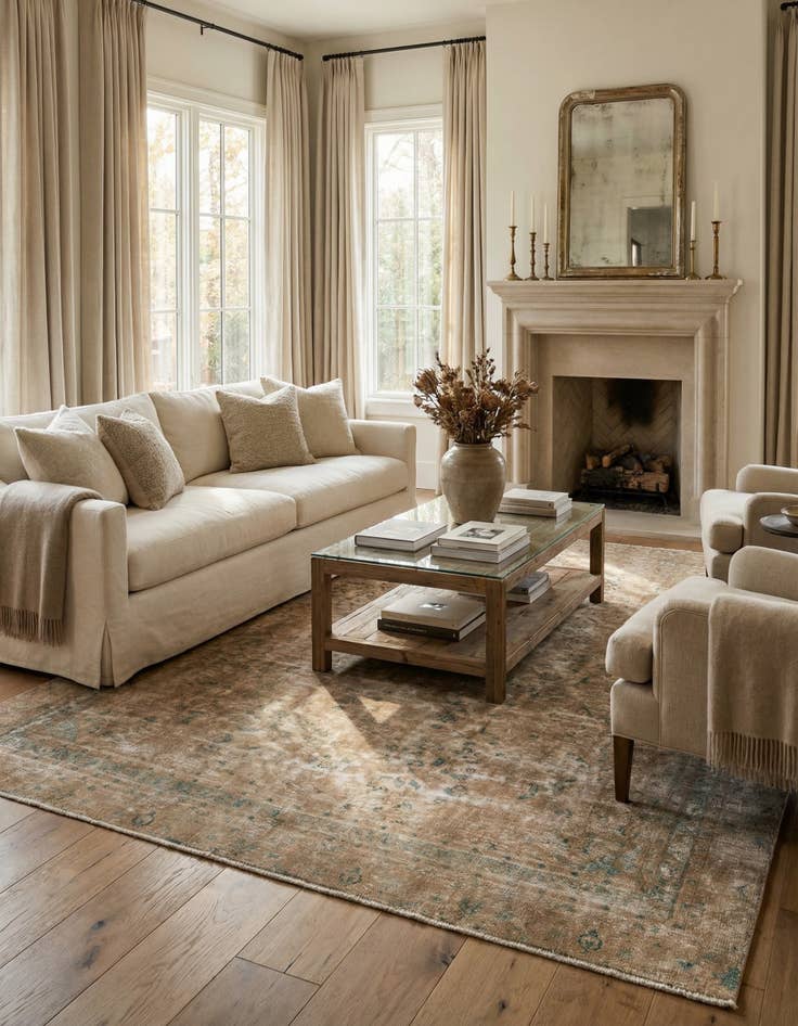 Detail image of 7' 8 x 11' 10 Hand Knotted Ultra Vintage Persian Wool Rug