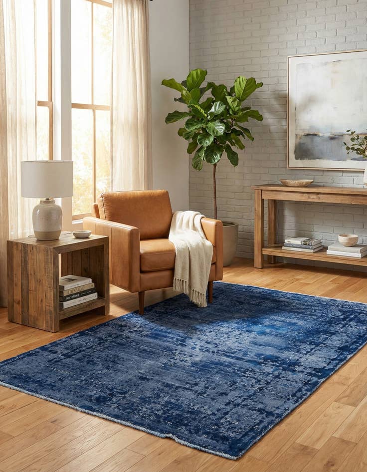 Detail image of 3' 10 x 5' 7  Hand Knotted Ultra Vintage Persian Wool Rug