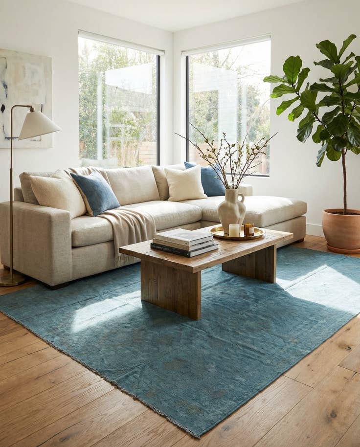 Detail image of 8' 1 x 9' 8 Hand Woven Kilim Modern Wool Rug