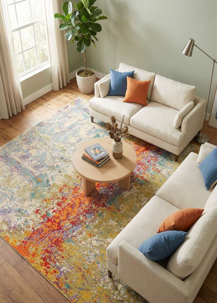 10' x 13' Easy-Clean Modern Indoor / Outdoor Rug