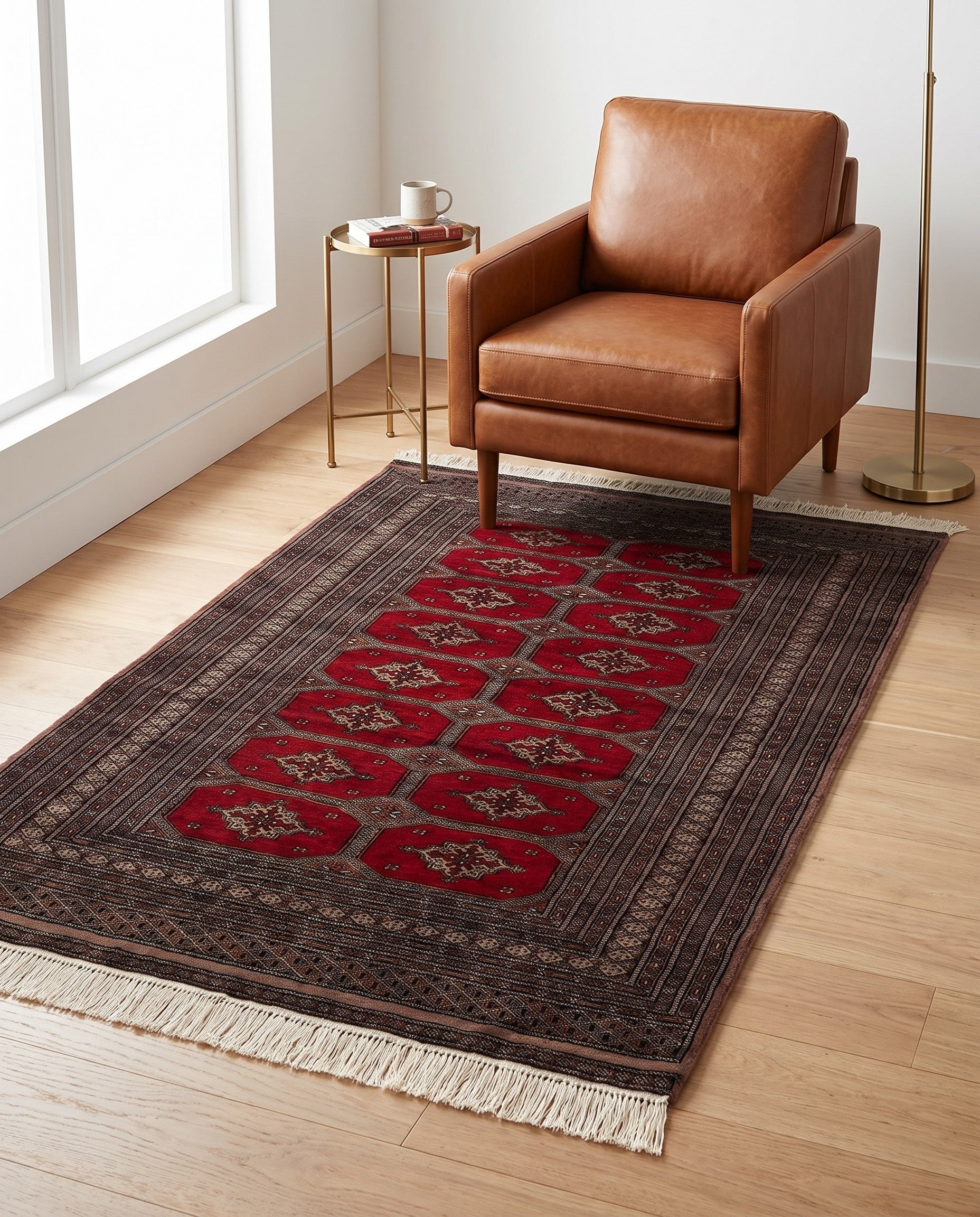 4' 3 x 6' Hand Knotted Bokhara Wool Rug