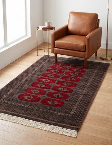 4' 3 x 6' Hand Knotted Bokhara Wool Rug