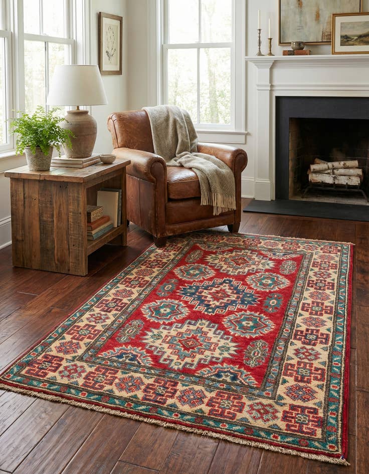 Detail image of 2' 7 x 4' 3  Hand Knotted Kazak Rug