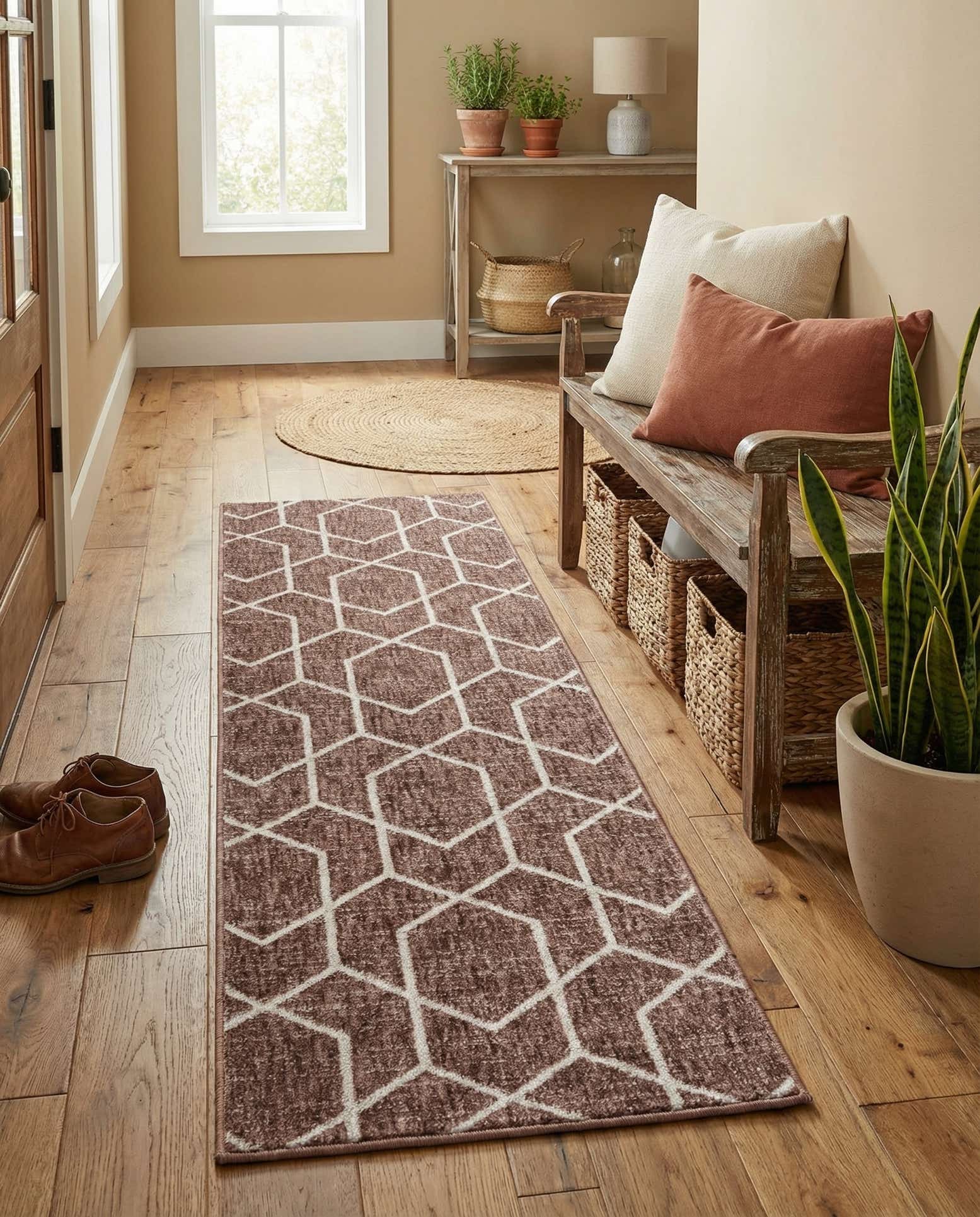 2' x 6' Eco Trellis Runner Rug