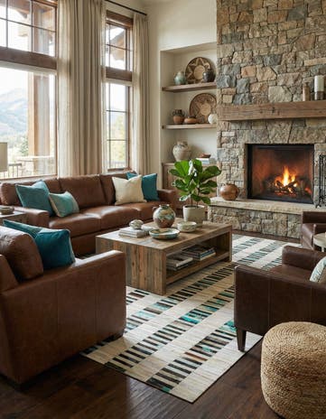 6' x 9' 1 Cowhide Stocks Rug