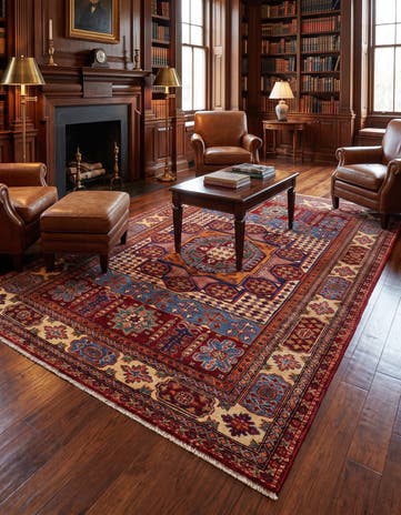 5' 3 x 6' 11 Hand Knotted Mamluk Ziegler Rug