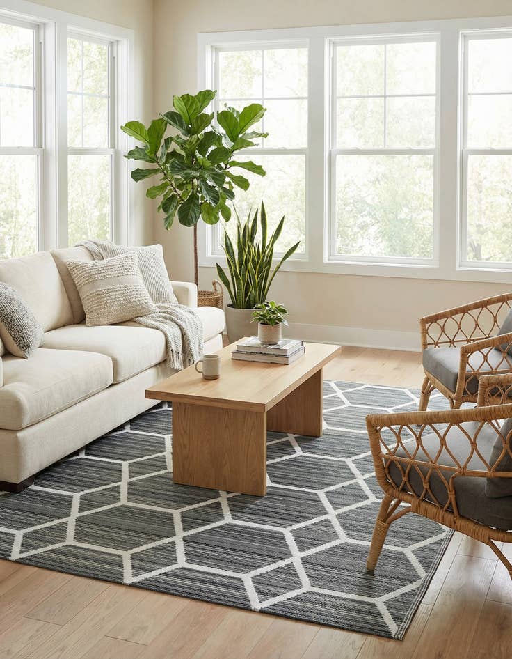 Detail image of 5' x 8'  Washable Vista Breeze Indoor / Outdoor Rug