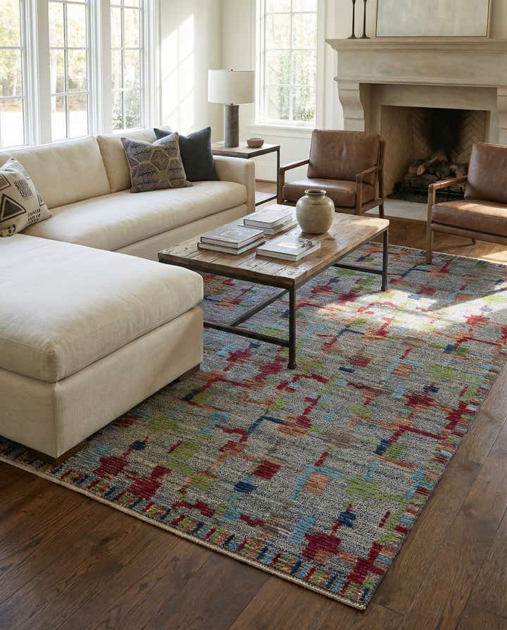 6' 5 x 9' 8 Hand Knotted Darya Wool Rug