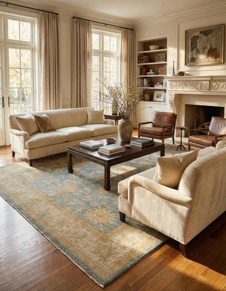 Detail image of 8' 7 x 11' 2 Kaizar Wool Rug