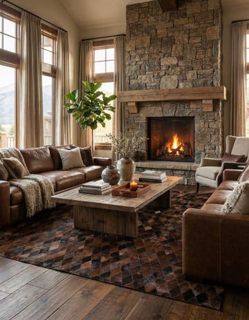 8' 1 x 10' 1 Cowhide Stocks Rug