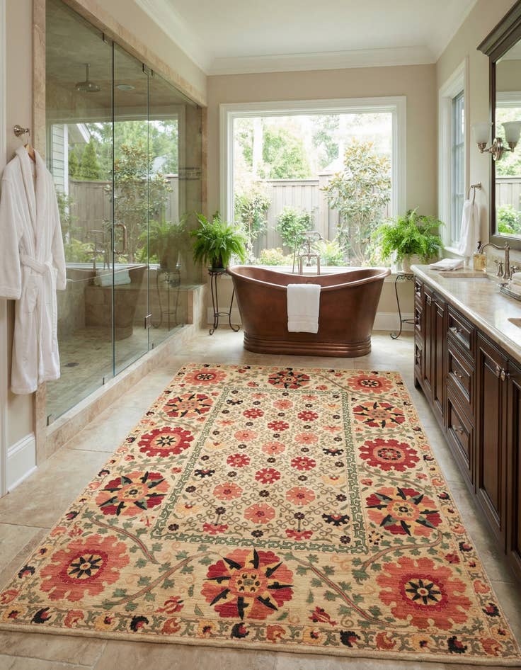 Detail image of 8' 2 x 10' 5  Hand Knotted Ariana Ziegler Oriental Rug