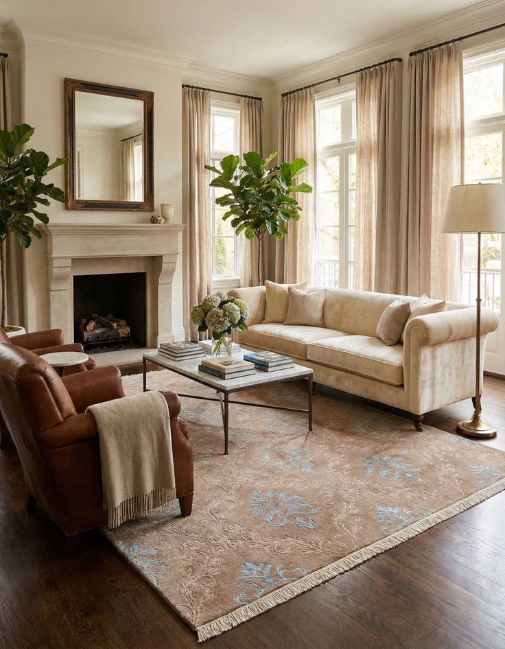 Detail image of 5' 7 x 7' 9  Hand Knotted Darya Wool Rug