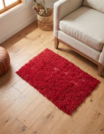 2' 1 x 3' 7 Hand Knotted Moroccan Wool Rug