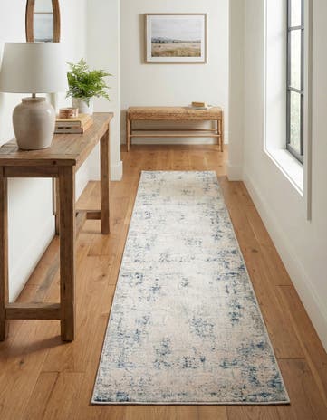 Gray Blue Caspian Runner Rug