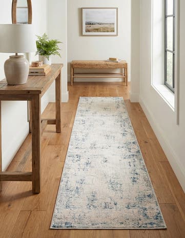 Gray Blue Caspian Runner Rug