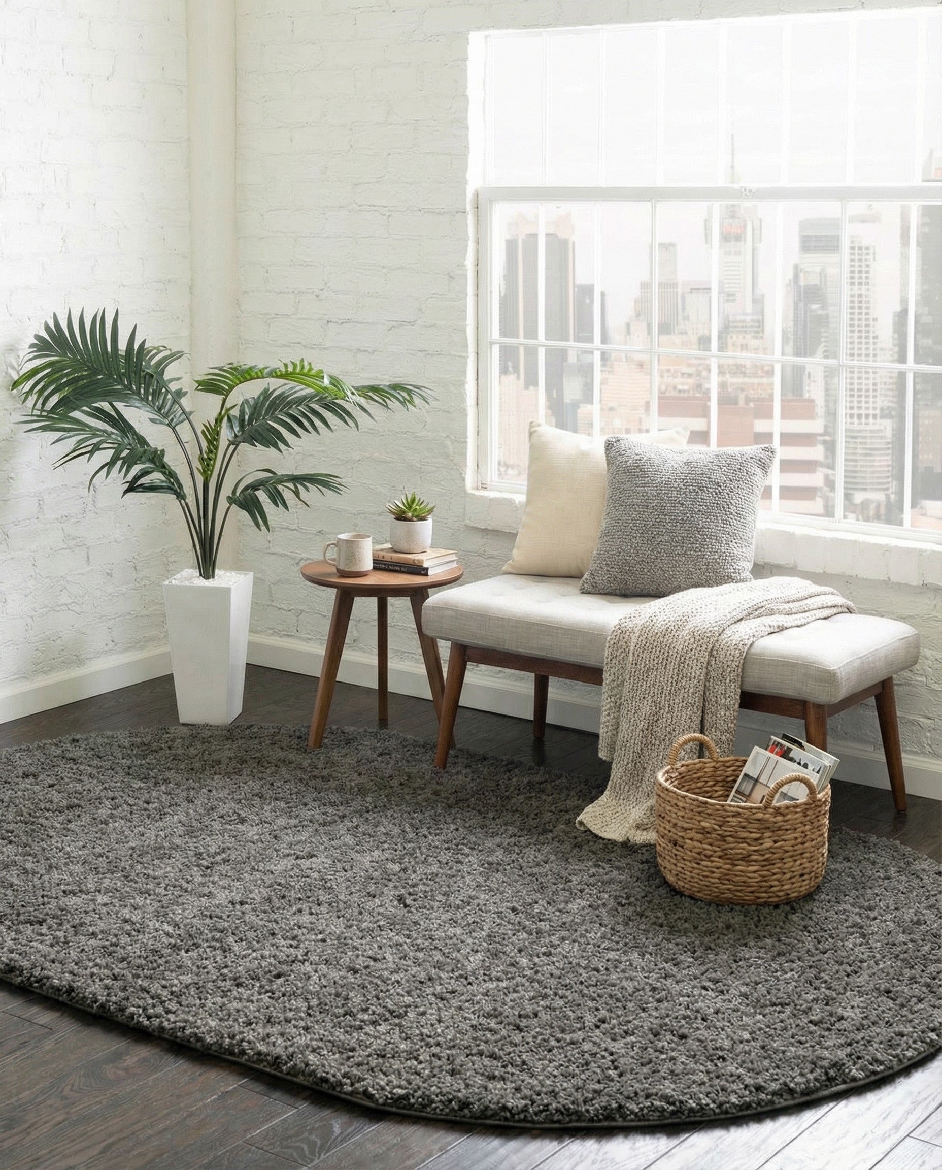  5' x 8' Everyday Shag Oval Rug