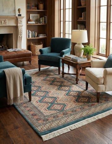 4' 3 x 6' 2 Hand Knotted Bokhara Oriental Rug