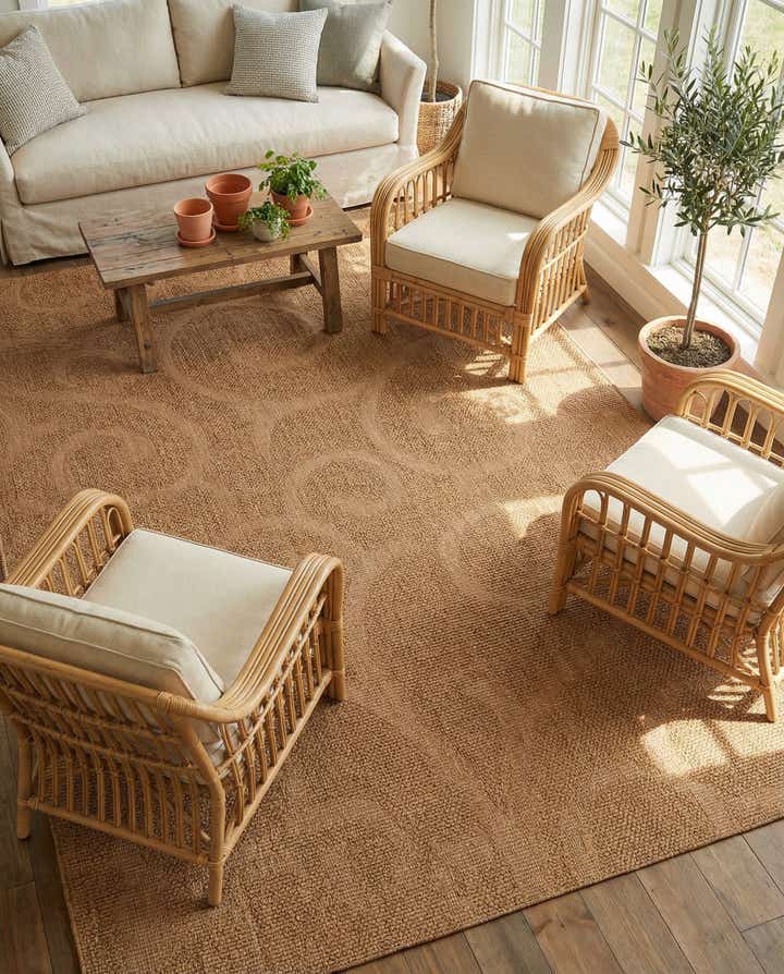 7' x 10' Easy-Clean Botanical Indoor / Outdoor Rug