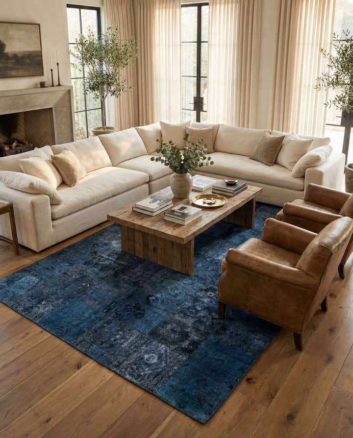 6' 10 x 10' 4 Hand Knotted Ultra Vintage Persian Wool Rug