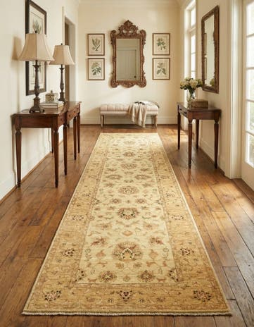 2' 9 x 9' 7 Hand Knotted Peshawar Ziegler Oriental Runner Rug