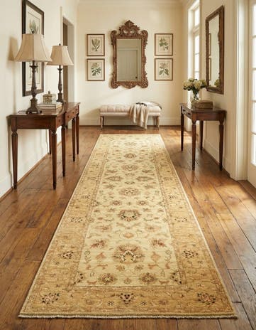 2' 9 x 9' 7 Hand Knotted Peshawar Ziegler Oriental Runner Rug