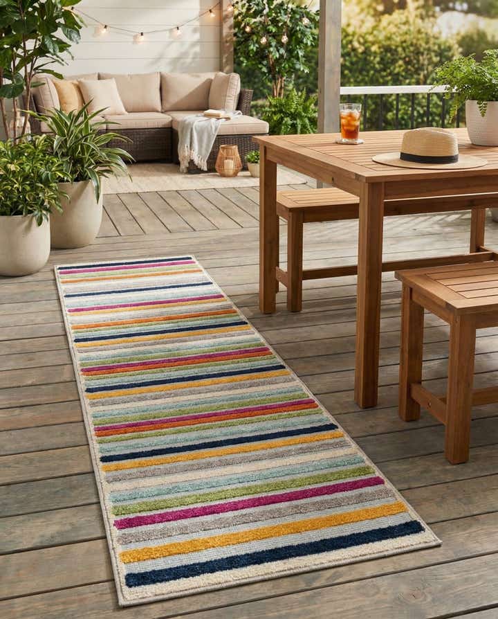 2' x 10' Easy-Clean Aruba Indoor / Outdoor Runner Rug
