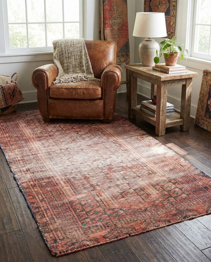 Detail image of 2' 9 x 5' 7 Hand Knotted Ultra Vintage Persian Wool Rug