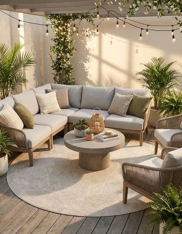 10' x 10' Easy-Clean Sabrina Soto Indoor / Outdoor Round Rug