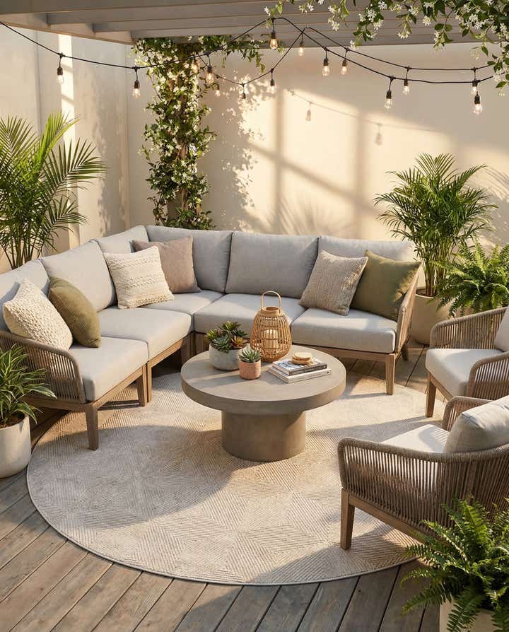 10' x 10' Easy-Clean Sabrina Soto Indoor / Outdoor Round Rug