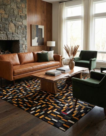 4' 11 x 7' 11 Cowhide - Patchwork Rug